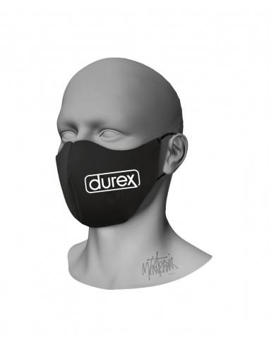 Mhateria - Black face mask with logo...