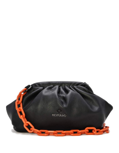 Midmaind - Leather bag with orange...