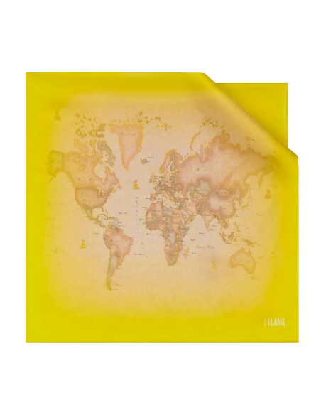 Alviero Martini - Foulard Geo Sfumato 50 x 50 Giallo Oro - K1F0751641