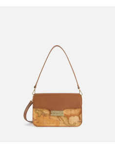 Alviero Martini - Gold Touch Bag tracolla con patta Cuoio - LLC06M600
