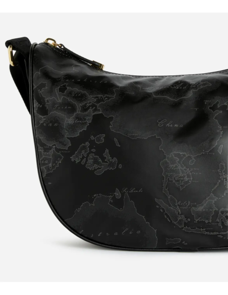 Alviero Martini - Geo Soft Black tracolla a mezzaluna media - CS0076900