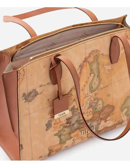 Alviero Martini - Geo Classic borsa shopping con fianchi in pelle - CE0636000