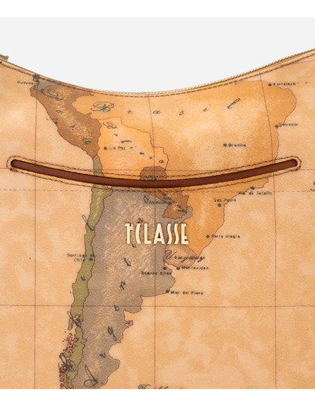 Alviero Martini - Geo Classic tracolla a mezzaluna con tasca - CE0686000